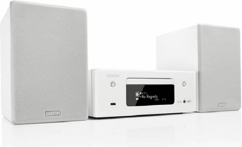 Denon CEOL N11DAB Netwerkmuzieksysteem met speakers wit