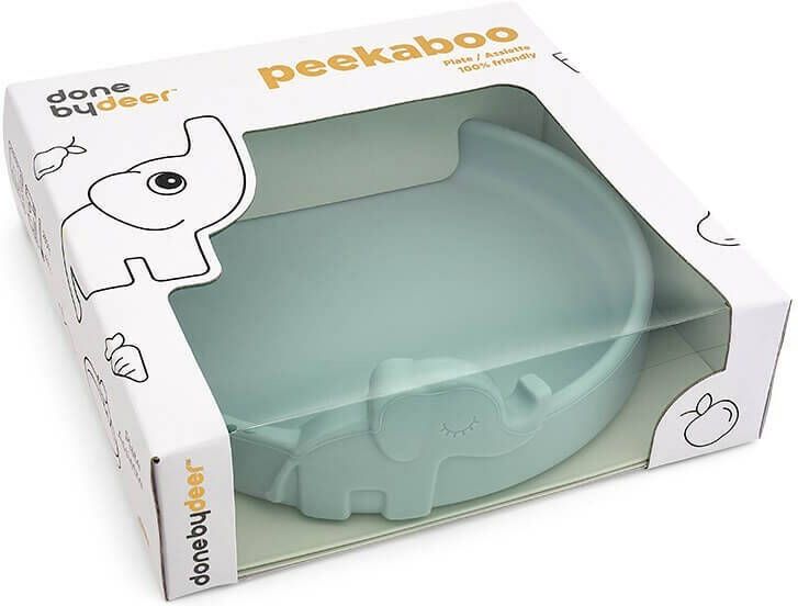 Done by Deer Baby Accessoires Peekaboo Plate Blauw