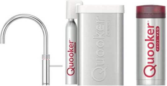 Quooker Cube Fusion Round RVS met Pro3 VAQ Boiler