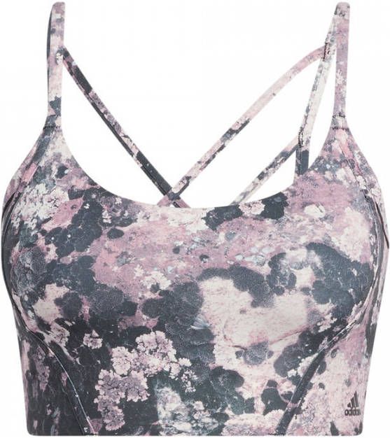 Adidas Yoga Light Support Long Line All Over Print Sport bh Dames