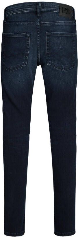 JACK & JONES JUNIOR skinny jeans JJILIAM met slijtage dark denim