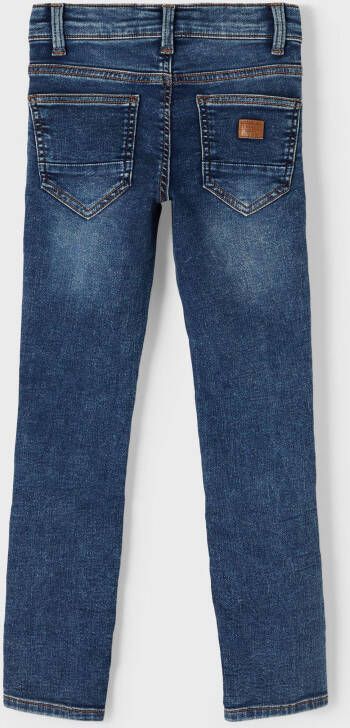 NAME IT KIDS slim fit jeans NKMTHEO met biologisch katoen dark denim