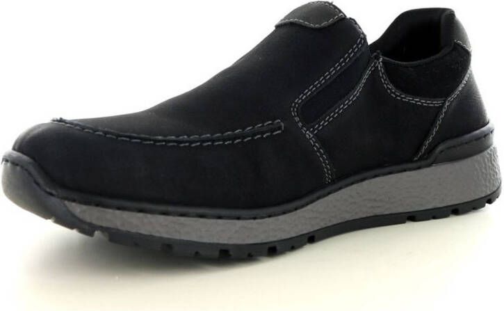 Rieker Instapper met opvallende siernaad Zwart