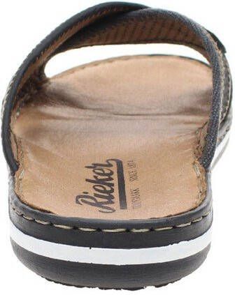 Rieker Slippers met decoratieve stiksels