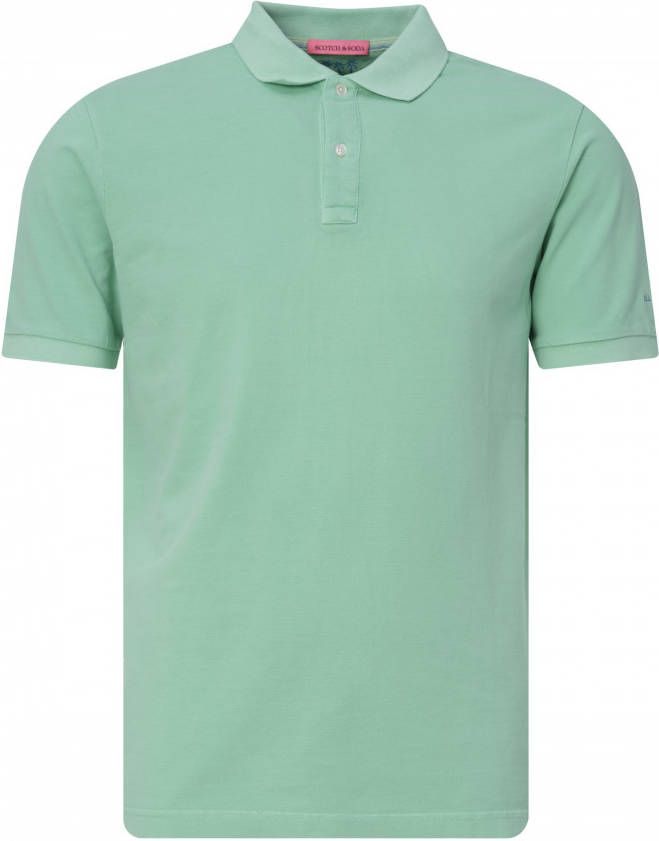 Scotch & Soda Garment dyed piqué polo van biologisch katoen