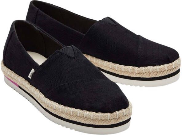 TOMS Espadrilles Espadrille Alpargata Platform Rope Zwart