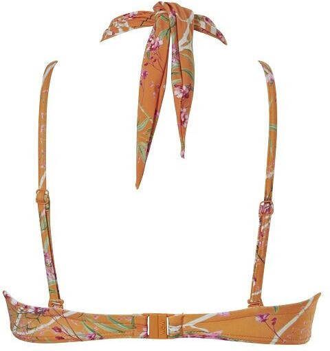 TC WOW gebloemde strapless beugel bikinitop rood/groen