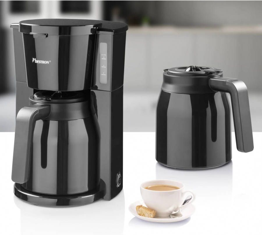 Bestron Koffiezetapparaat met 2 thermoskannen ACM900TD 900 W zwart