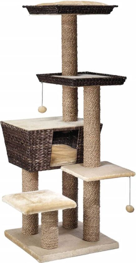 Europet Bernina Krabpaal Trend Curacao Krabpalen 48x48x141 cm Bruin