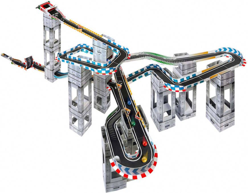Marble Racetrax knikkerbaan circuit set 32 sheets 5 meter