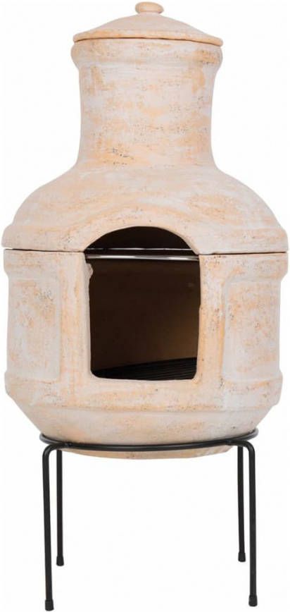 RedFire Haard met grill Star Flower strokleurig klei