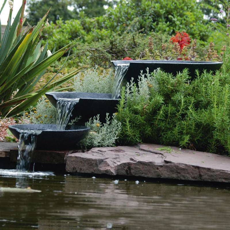 Ubbink Waterval Schelpen Ornament 3 traps 35/45/55 + Pomp