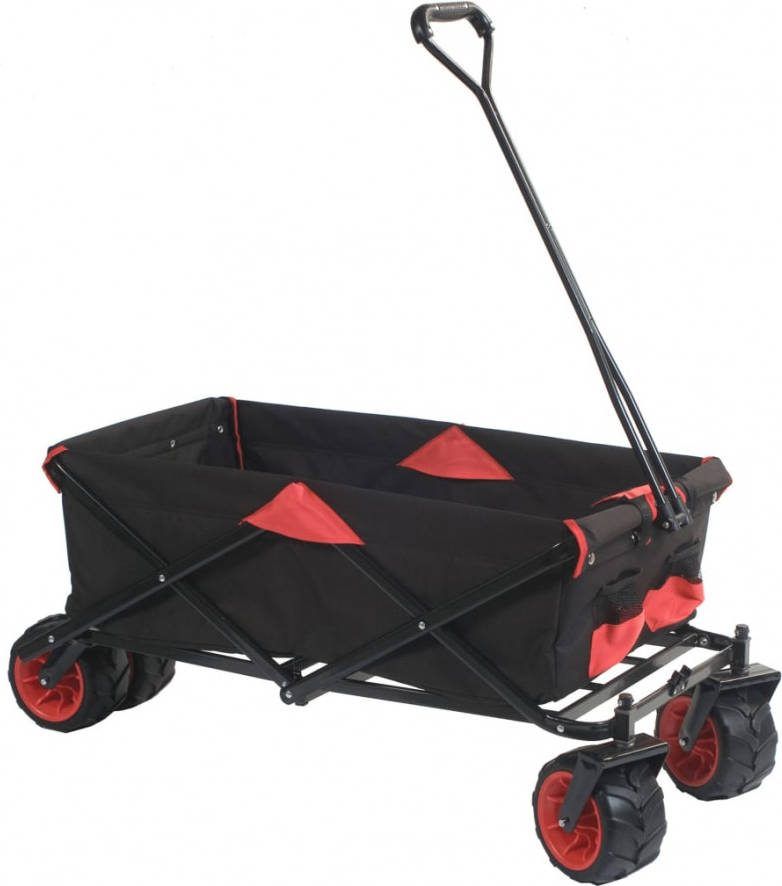 No Label Outdoor Bolderwagen Opvouwbaar Zwart