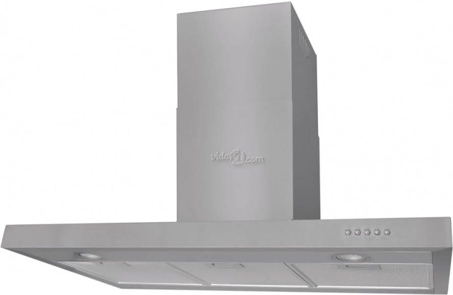 vidaXL Platte afzuigkap van roestvrijstaal 900 mm