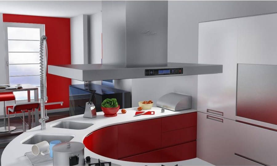 VIDAXL Afzuigkap voor kookeiland met LCD scherm