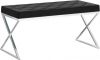 VIDAXL Bankje 97 cm fluweel en roestvrij staal zwart online kopen