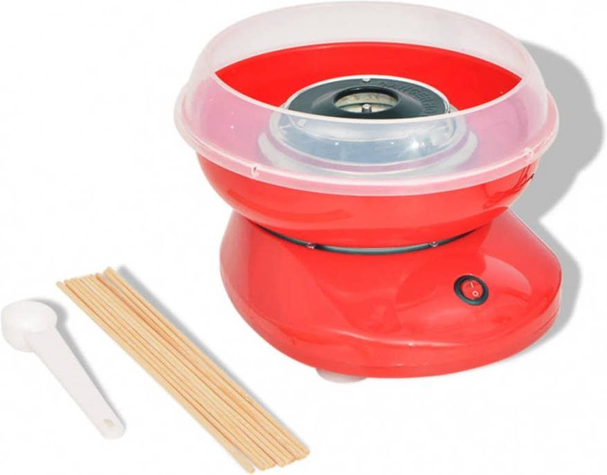 VIDAXL Suikerspinmachine 480 W rood