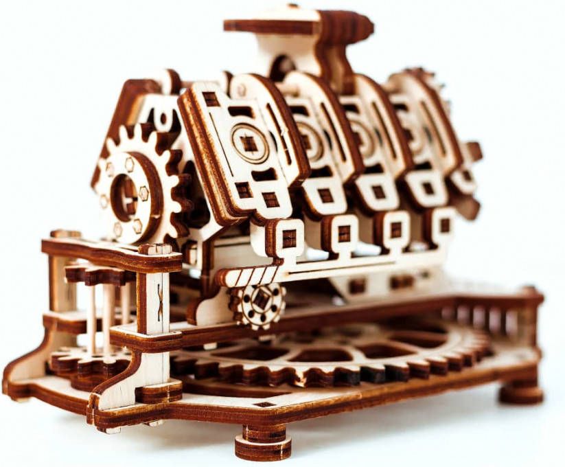 WOODEN CITY Schaalmodelset V8 motor hout