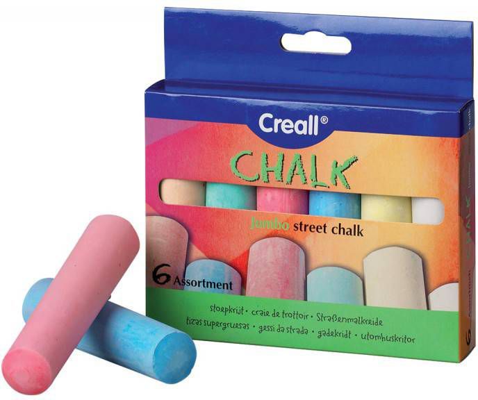 Creall Havo stoepkrijt Chalk doos van 6 stuks