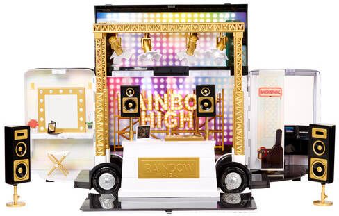 MGA Entertainment Rainbow High Rainbow Vision Wereldtourneebus en podium Speelgoedvoertuig