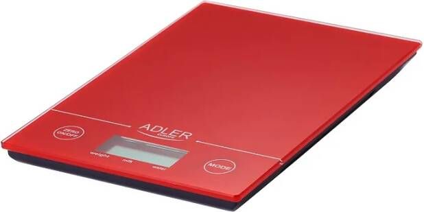 Adler Ad 3138r Keukenweegschaal Elektrisch Rood