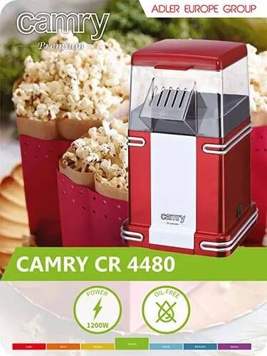 Camry Popcorn Machine Nostalgisch 1, 2 kg