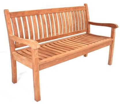 SenS Tuinbank Sipora FSC Teakhout Met Gevormde Zitting En rugleuning150x62x90cm