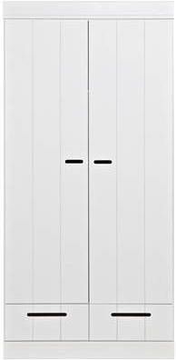 Woood Connect 2 Drs + Lade Strokendeur Wit [Fsc]