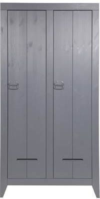 Woood Kledingkast Kluiskast Grenen Steel Grey