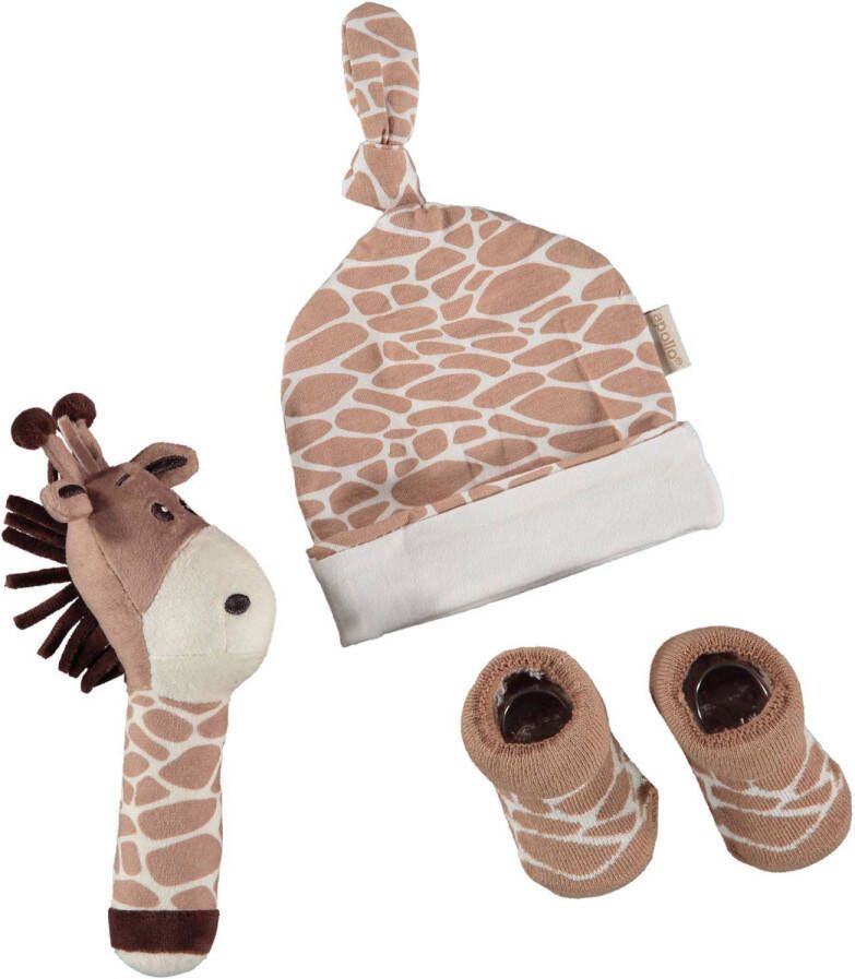 Apollo baby geschenkset giraf bruin