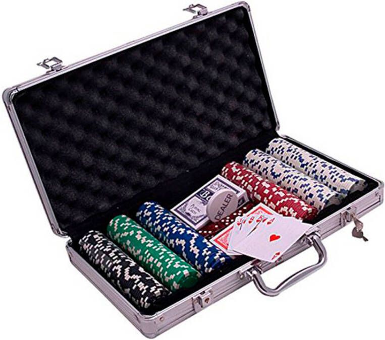 Buffalo Pokerset aluminium koffer 300 chips denkspel