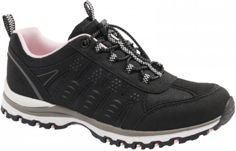 landrover Zwarte wandelschoen elastische veter