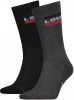 Levi's sokken met logo set van 2 antraciet/zwart online kopen
