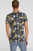 Tom Tailor regular fit T shirt met all over print navy airy leaves online kopen