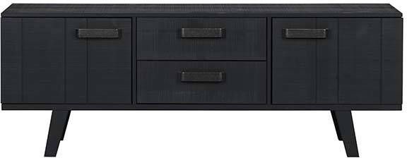 BePureHome Watch Tv Meubel Grenen Bezaagd Mat Zwart [Fsc]